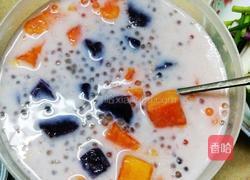 木瓜紫薯椰奶西米露的做法图解3