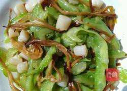 干贝炒苦瓜的做法图解3