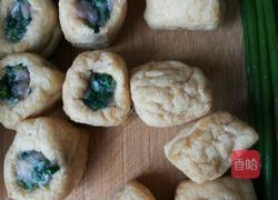 荠菜肉末塞油豆腐的做法图解8