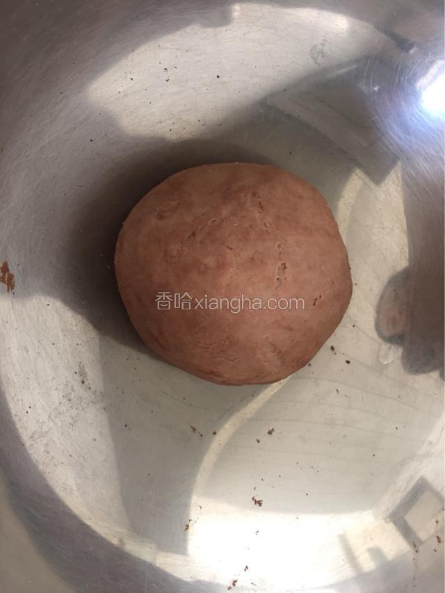 可可粉和面粉混合后和成面团备用