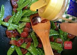 腊肠炒荷兰豆的做法图解10