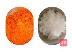 胡萝卜豆渣肉丸和白萝卜豆渣肉丸的做法图解4