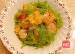 莴苣虾仁炒鸡蛋的做法图解6