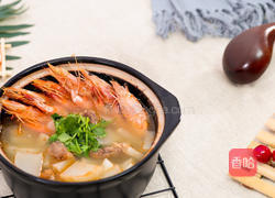 鲜虾羊肉砂锅的做法图解10