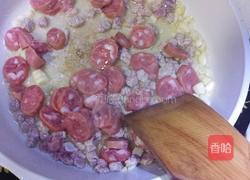 青菜牛肉炒饭的做法图解4