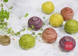 四色螺旋蛋黄酥的做法图解32