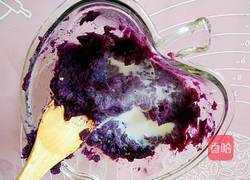 低热量紫薯面包的做法图解2