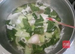 油菜鸡蛋面的做法图解6