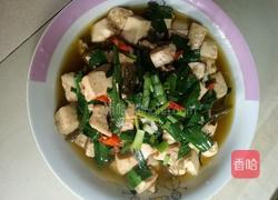 蒜苗焖豆腐的做法图解7