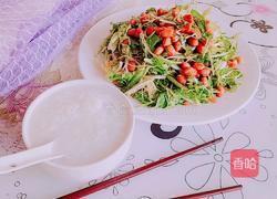 凉拌苦苣花生米的做法图解3