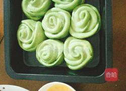 抹茶玫瑰小面包的做法图解5