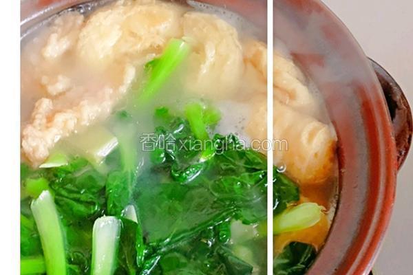 滑肉豆棍青菜煲