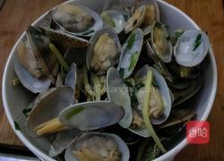 葱爆花蛤的做法图解7