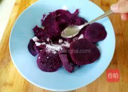 豆沙紫薯糯米饼的做法图解5
