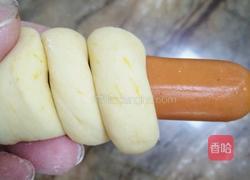 南瓜热狗卷的做法图解12