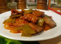 莴笋酒香牛肉