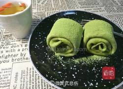 抹茶蜜豆毛巾卷的做法图解1