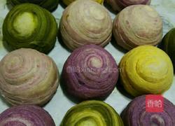 彩色螺旋蛋黄酥的做法图解26