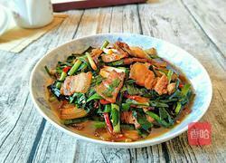 青蒜炒三层肉的做法图解8