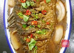 鲁菜大师蒋家菜酱烧炖鲤鱼的做法图解8