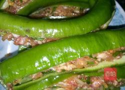 香辣虎皮椒包肉的做法图解3