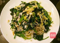 鲁菜大师蒋家菜蛋皮波菜金针菇的做法图解6