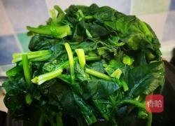 菠菜拌牡蛎的做法图解2