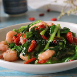 枸杞子韭菜虾仁的做法[图]