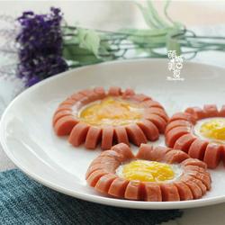 火腿煎蛋：超简单の高颜值花式早餐的做法[图]