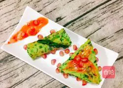 Spinach and Shrimp Skin Egg Pancake Recipe Illustration 10