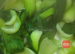 香菇扒油菜的做法图解3