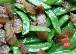 荷兰豆炒腊肉的做法图解6