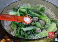 小白菜丸子汤的做法图解11