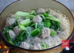 小白菜丸子汤的做法图解12