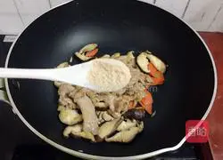 Illustration of how to make fried pork with mushrooms 17