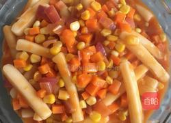 茄汁芝士炒年糕的做法图解7