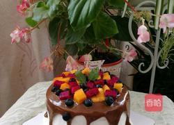 巧克力淋面水果蛋糕的做法图解1