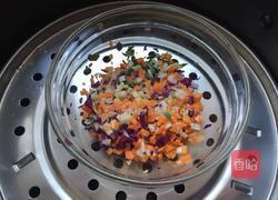 什锦蔬菜蒸鸡蛋糕的做法图解3