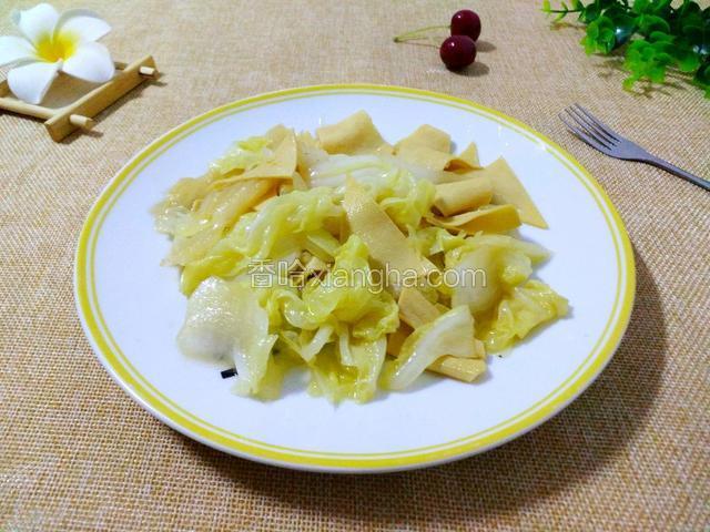 白菜炒干豆腐