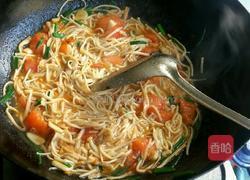 茄汁金针菇的做法图解4