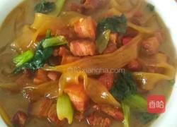 油菜焖肉的做法图解9