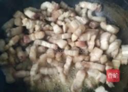 油菜焖肉的做法图解4