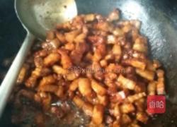 油菜焖肉的做法图解5