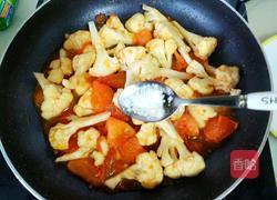 番茄炒菜花的做法图解9