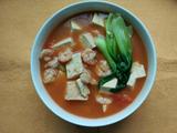 西红柿虾仁豆腐汤的做法[图]