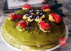 抹茶草莓千层的做法图解1