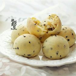 芝麻肉松麻薯：老少皆宜的咸口小点的做法[图]