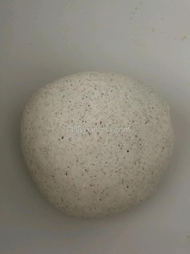 然后把面粉和凉凉的高粱面放在一起，和成团醒发。