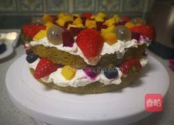 抹茶水果裸蛋糕的做法图解9