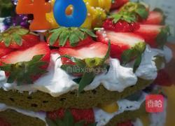 抹茶水果裸蛋糕的做法图解12